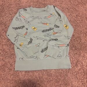 Hanna Andersson Crewneck Boys Size 3T Skateboards Smiley